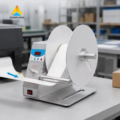 Self Adhesive Roll Winding Stable Rotation Adjustable Speed Label Processing Label Rewinder