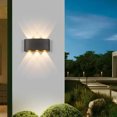 LED up and Down Illuminated Wall Light Waterproof Interior Wall Light Bedroom Living Room Corridor Indoor and Outdoor Lighting