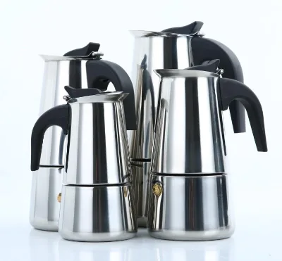 No MOQ Industrial Wholesale Portable Coffee Moka Pot Metal Coffee Maker Pot