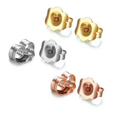 Ehao Jewelry Pure 18k Gold Stud Earrings Rose Gold Color Gold Earrings Accessories Earplugs