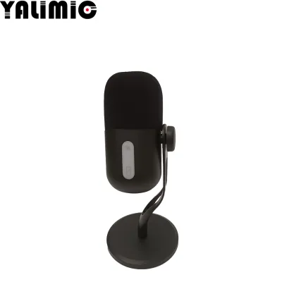 Low-Priced Type-C RGB Light Microphone with One-Key Mute Noise Cancelling Cool Lighting Built-in Stand for Desktop Gaming