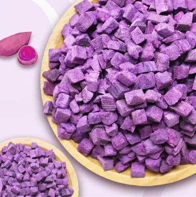 Organic Freeze Dried Purple Sweet Potato Kernels FD Purple Potato Granules Rich in Anthocyanins for Baking & Cereal Topping