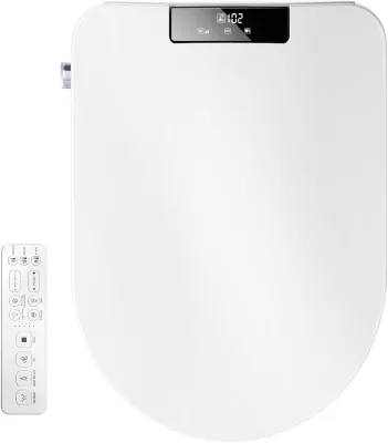Modern Intelligent Electric Bidet Seat with Digital LED Display, Instant Heating Smart Toilet Cover and Warm Air Dryer