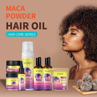 100% Pure Maca Powder Coconut Oil Organic Nourish Skin and Hair Care Cream Soften Essential Oil Butter Set