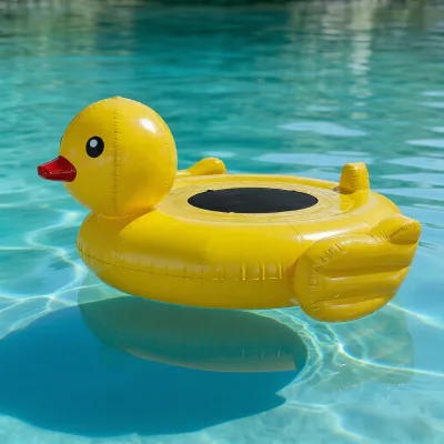 Kids Inflatable Jump Bed-Giant Duck Shape Customizable Color & Size Easy Setup Indoor/Outdoor Use for Summer Fun