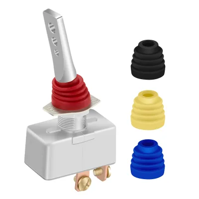 12 Volt 50 Amp Toggle Switch 2 Pins ON-OFF Toggle Switch IP65 Waterproof Toggle Switch with Rubber Boot Cover for Car Boat