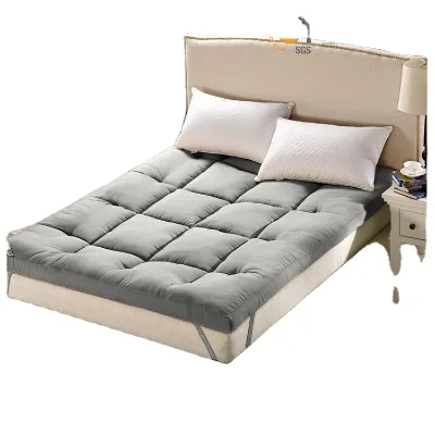 High Quality Soild Color Queen Down Feather Polyester Fiber Mattress Topper