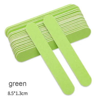 Custom Logo Double-Sided Emery Straight 100pcs/Bag Mini Wooden Nail File Colorful Disposable Thin Nail File
