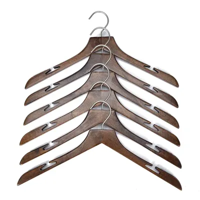 Best Selling Premium Solid Wood Hanger Safety Durable Non slip Coat Hanger Household Baby Wooden Hanger for Garment