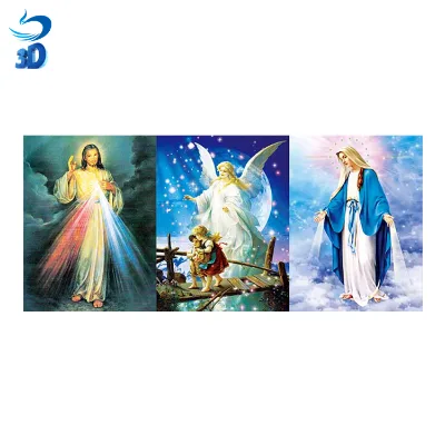 Unique Jesus Christ 3D Effect Pictures Flip 3d Lenticular Poster for Christian