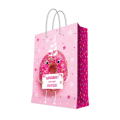 Wholesale Recyclable Custom Printed Kraft Paper Shopping Bags Twisted Handles Reusable for Food Clothing Retail Packaging