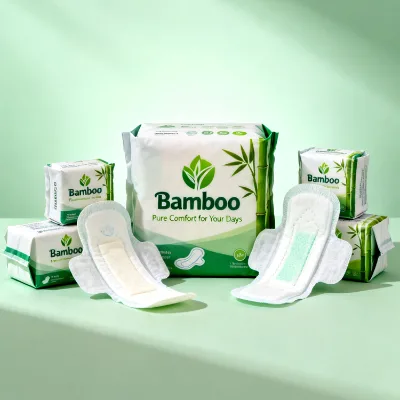 Free Sample China Manufacturer Private Label Bamboo Fiber Herbal Women Unscented Odor Control Menstrual Pant Sanitary Napkin Pad