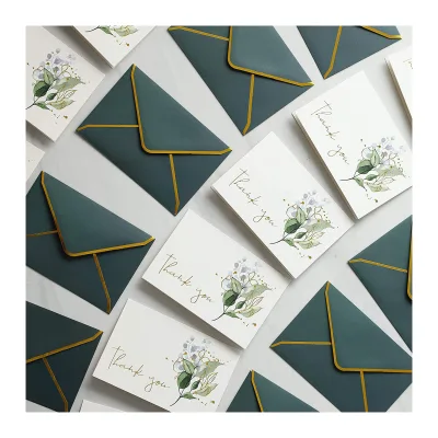 High Quality Colorful Paper Thank You Card Custom Greeting Cards Printing