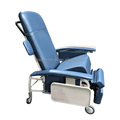 Hospital Adjustable Folding Geriatric Chair Patient Attendant Adjustable Geriatric Chair