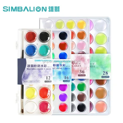 36 Colors Professional Watercolor Cakes Solid Watercolor Paint Set Gouache Art Painting for Fabric Drawing