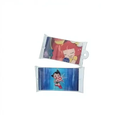 Custom Kpop Lenticular Keychain High Quality 3D Flip Effect in Photo Keychain Anime Clear Acrylic Photo Keychain