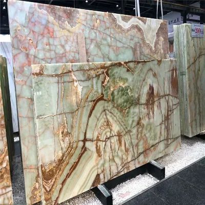 Natural Dark Green Onyx Stone Tiles and Slabs for Indoor Decoration