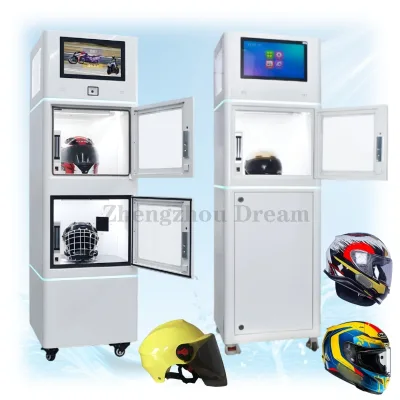 Helmet Disinfecting Dry Cleaning Vending Machine Dual Cabinet Cleaner