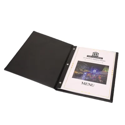 Transparent PVC Cross-Border Loose-Leaf Restaurant Menu with Western Restaurant Price List Business Style PU Leather Menu Book