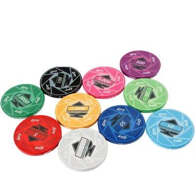 Custom QR Code Photo Printed Handmade Ceramic Poker Chips 10g Durable Eco-Friendly 100pcs Bulk Wholesale Texas Hold'em Poker XCL
