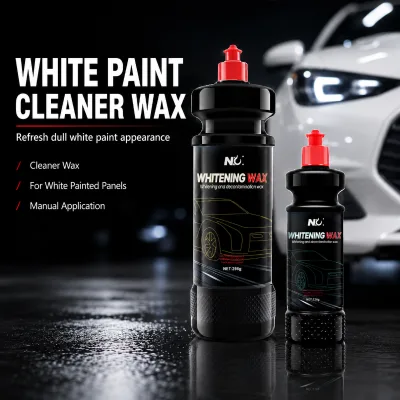 White Car Paint Cleaner Wax 298g 134g Decontamination Care for Dull Surfaces Hand Application OEM Private Label