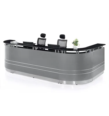 Label Your Own Desks for Small Spaces 3 Person Desk Reception Table l Shape