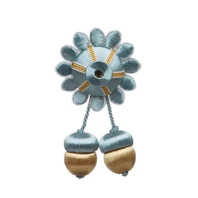 High Quality and Inexpensive Magnetic Curtain Tiebacks Small Plate Tieback with Two Tassel