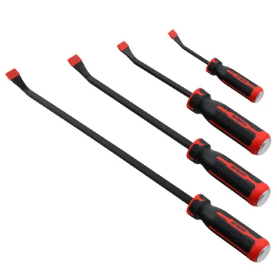 4 Piece Set 8 12 18 24 Inch Pry Bar Strike Nail Puller Chisel Car Heavy Duty Crowbar