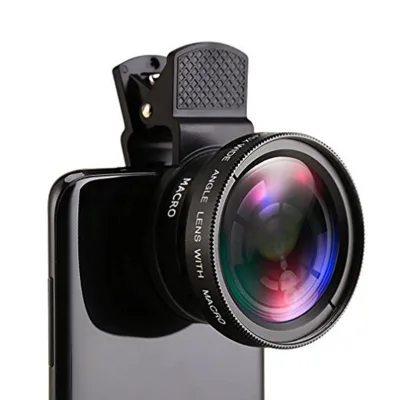 0.45x Ultra Wide Angle Macro Lens Flexible Universal Clip for Mobile Phone Selfie High-definition External Camera