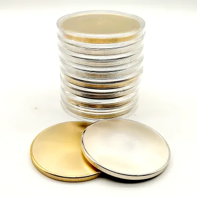 Wholesale Gold Plated Copper Brass Casting Blank Coin 50MM Customized Logo Hot Sale