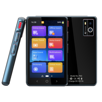P40 Touch Screen Smart Voice Translator 135 Languages Mutual Translating Recording Photo Translation