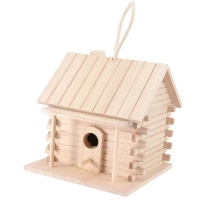 Wood Beautiful Bird House Bird Nest Box Outdoor Bird Forest Garden