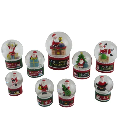 Mini Santa Christmas Snow Globe Resin Water Globe Christmas Ornament