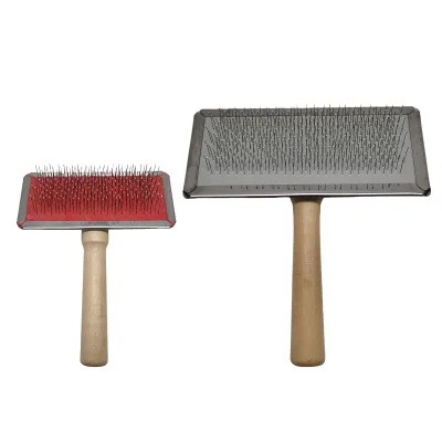 Comfortable Wood Grip Pet Comb for All Hair Types Helps with Shedding