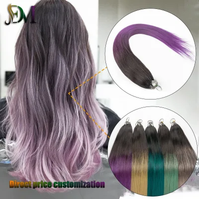Dailmei New Product Ldeas Cuticle Aligned Paris Painting Dyeing Raw Vietnamese Hair Ombre Color Feathers Hair Extension