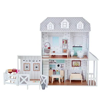 2022 Miniature Villa House 3d Handcraft Creative Doll Toy Furniture Diy Dollhouse Miniature Kids Set Big Doll House for Girls