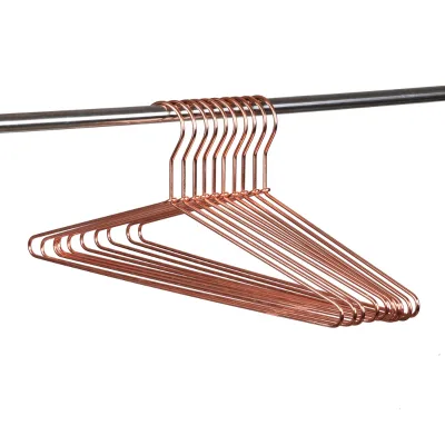 New Product Multi-purpose Rose Gold Laundry Wire Hanger Wholesale Hot Sale Steel Wire Hanger Metal Clothes Hangers