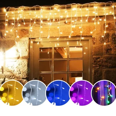 Icicle Christmas Lights 8 Mode Starlight Fairy New Year Wedding Outdoor /Shopping Mall /Restaurant Decoration Customizable