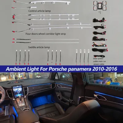 Ambient Light for Porsche Panamera 2010-2016 Dashboard Instrument Panel Strip Screen Control Inter Door Strip Ambient Light