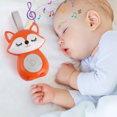 Portable Fox Musical Box Battery Operated Plastic ABS Baby Soother Sleep Machine Crib Hanging Bed Bell Toys