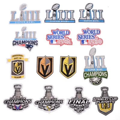 Custom Baseball Football Team Dress Accessories Big Embroidery Patches for Clothing Embroidery Applique