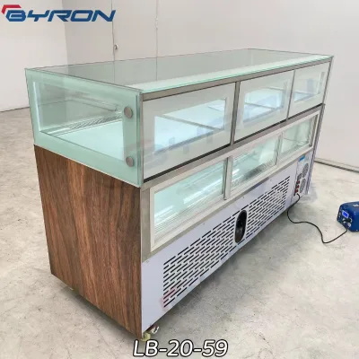 Single-Layer Cake Display Fridge for Counter | Air Cooling System Sliding Door LED Lighting & Automatic Defrost
