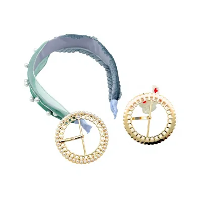 New Fashion Pearl Hollow Jewelry Women Belt Needle Buckle Bag Hardware Accessories