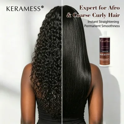 Specially Formulated Keratin Hair Treatment Easily Tame and Smooth the Most Stubborn Afro, Coarse Extreme Curly Hair Types