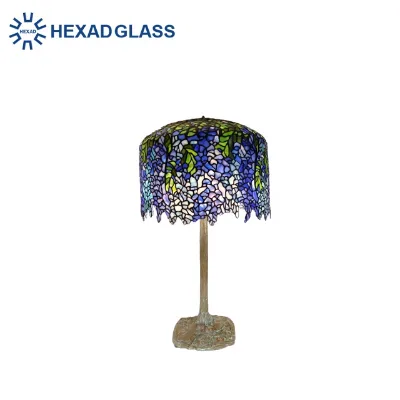 Tiffany Lamp Bar Table Lamp Retro Banker Lamp Glass Green Blue Orange White Color Shade Room Decoration