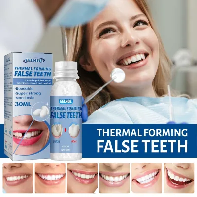 EELHOE Strong Reusable Temporary Makeup Gap Filling Dental Glue Tooth Repair Thermal Forming Dentures Moldable False Teeth