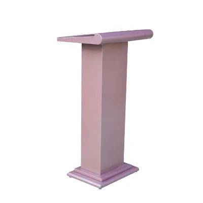 Good Quality Modern Iron School Business Brown Commercial Furniture Lectern Note Soprano Titanium Office Table Podium Stand