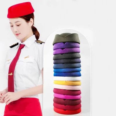 Beret Hat Caps Airline Stewardess Flight Attendant Vintage Looking Hat Uniform