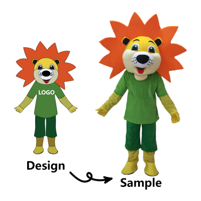 Cute Lion Cartoon Mascot Costume OEM Design EVA Material Lion Animal Mascot Costumes