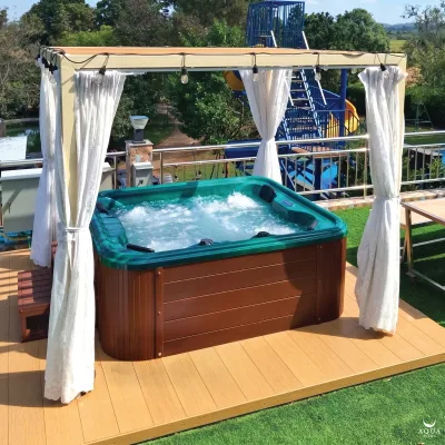 Customizable Luxury Freestanding Design Square Acrylic Outdoor Spa Massage Bathtub with Soaking Eco-Friendly Features